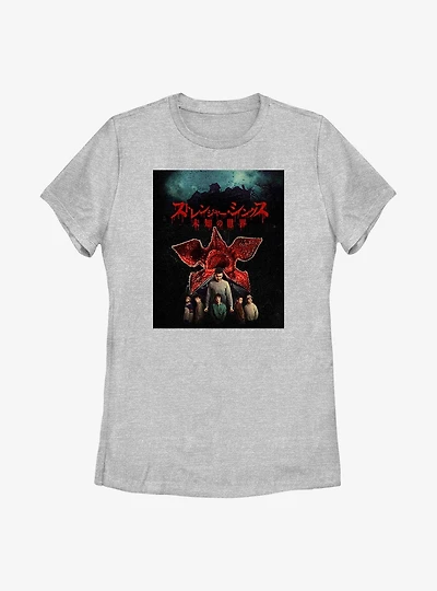 Stranger Things Poster Kanji Womens T-Shirt