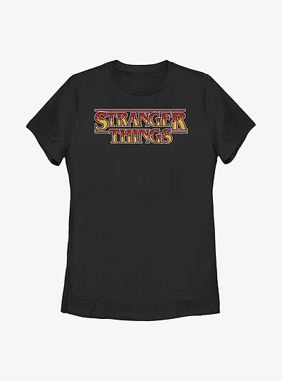 Stranger Things Flames Logo Womens T-Shirt