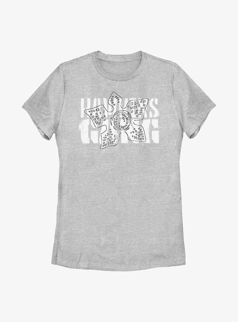Stranger Things Hawkins Gang Stencil Womens T-Shirt