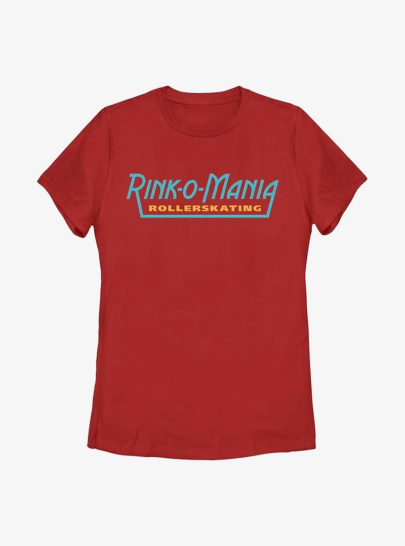 Stranger Things Rink-O-Mania Logo Womens T-Shirt