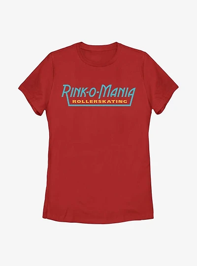 Stranger Things Rink-O-Mania Logo Womens T-Shirt