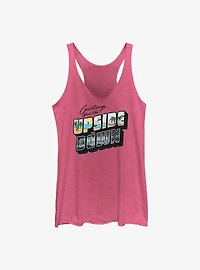 Stranger Things Upside Down Postcard Womens Tank Top