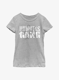 Stranger Things Hawkins Gang Stencil Youth Girls T-Shirt