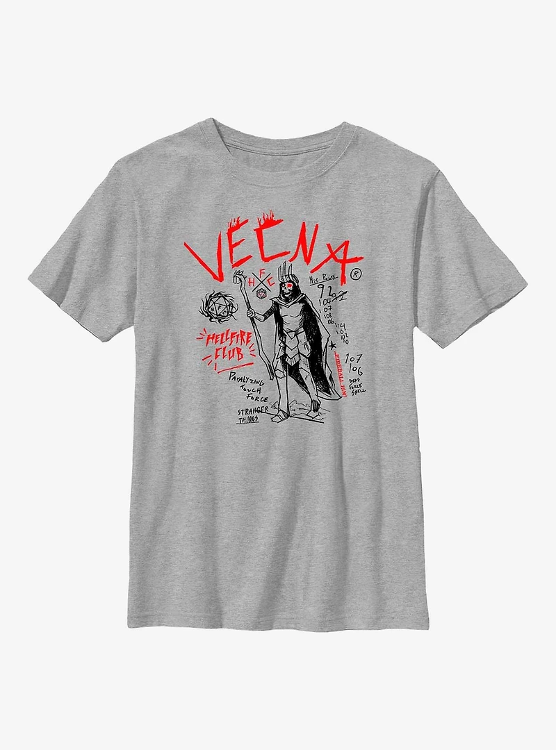 Stranger Things Vecna Stat Doodles Youth T-Shirt