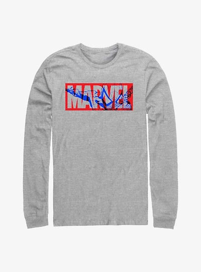 Marvel Spider-Man Fill Logo Long Sleeve T-Shirt