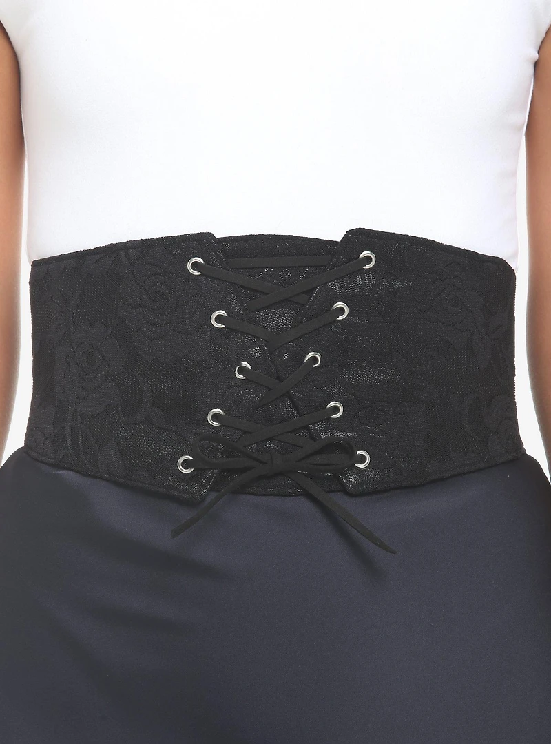 Black Floral Lace Corset