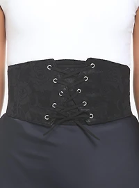 Black Floral Lace Corset