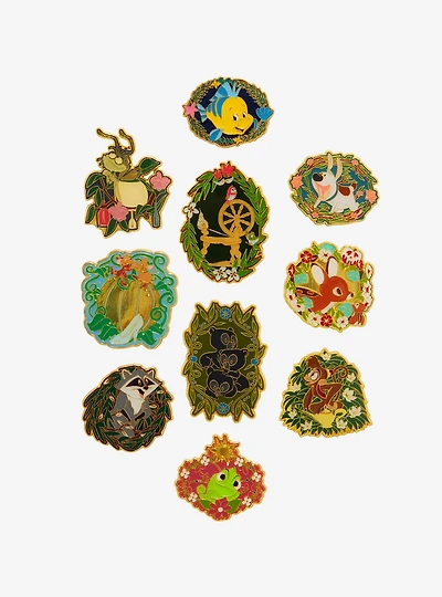 Loungefly Disney Princess Sidekick Floral Blind Box Enamel Pin - BoxLunch Exclusive