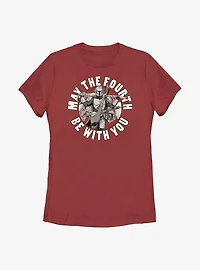Star Wars The Mandalorian May Fourth Be With You Womens T-Shirt