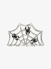 Silver Spiderweb Hair Clip