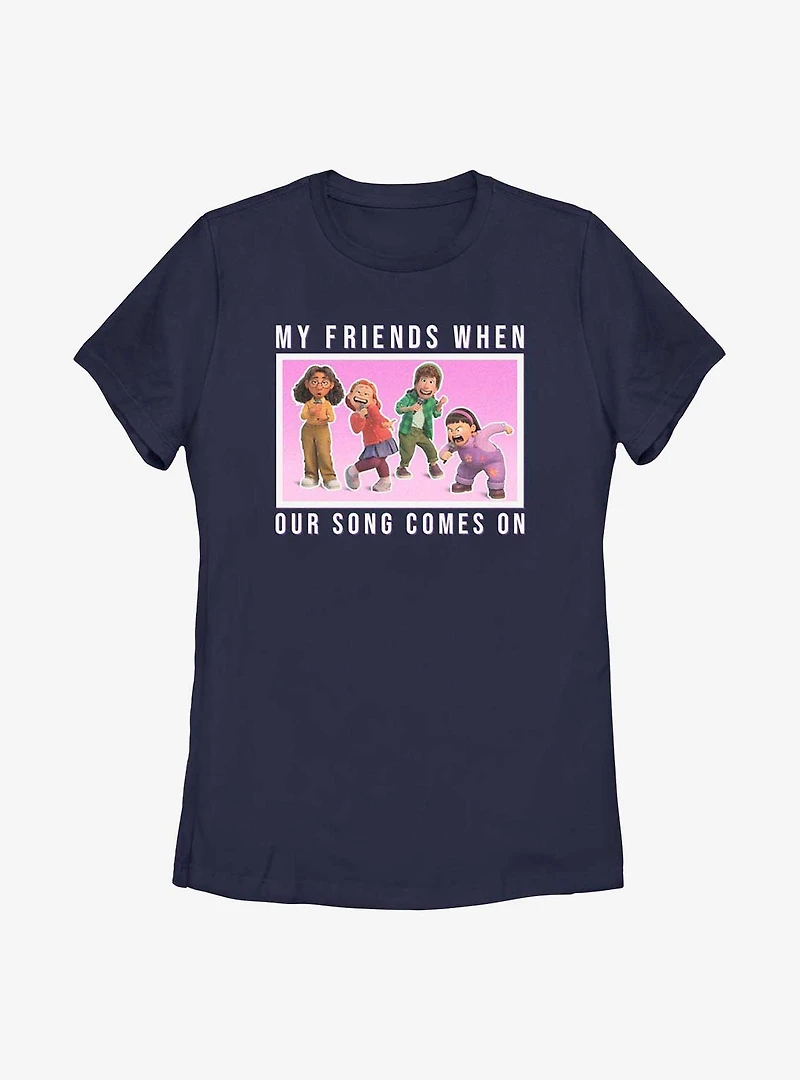 Disney Pixar Turning Red Our Song Womens T-Shirt