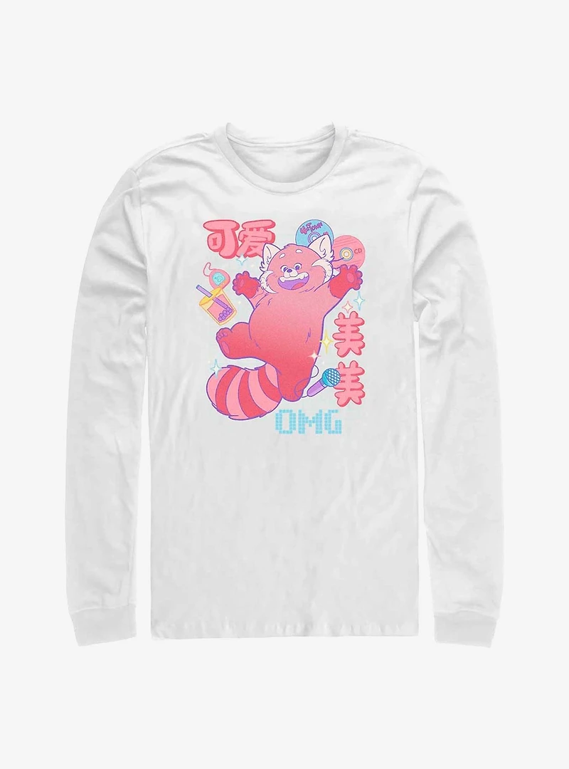 Disney Pixar Turning Red Panda Schematics Long-Sleeve T-Shirt