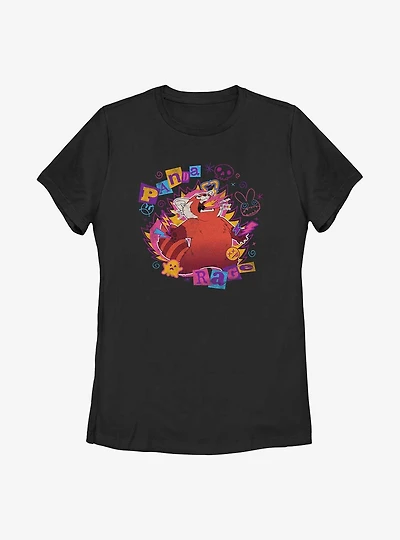Disney Pixar Turning Red Panda Rage Womens T-Shirt