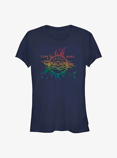 Star Wars The Mandalorian Celestial Sun Grogu Girls T-Shirt