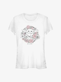 Star Wars The Mandalorian The Child Floral Girls T-Shirt