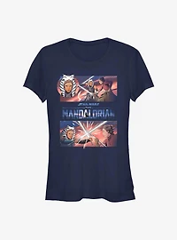 Star Wars The Mandalorian Clash With Ahsoka Girls T-Shirt