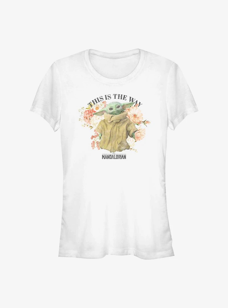 Star Wars The Mandalorian Floral Child Girls T-Shirt