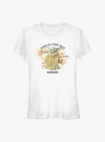 Star Wars The Mandalorian Floral Child Girls T-Shirt