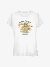 Star Wars The Mandalorian Floral Child Girls T-Shirt
