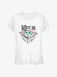 Star Wars The Mandalorian Valentine's Day Love Is Grogu Girls T-Shirt