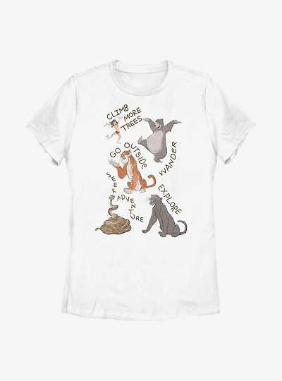 Disney The Jungle Book Jb Crayon Friends Womens T-Shirt