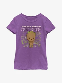 Marvel I Am Groot Mischief, Mayhem, Cuteness Youth Girls T-Shirt