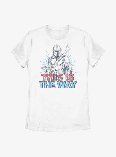Star Wars The Mandalorian Americana Buddies Womens T-Shirt