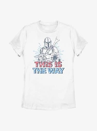 Star Wars The Mandalorian Americana Buddies Womens T-Shirt