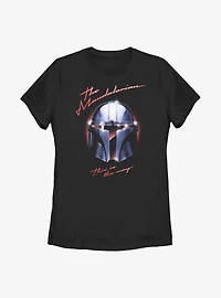 Star Wars The Mandalorian Helmet Chrome Womens T-Shirt