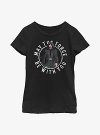 Star Wars The Mandalorian Looking Scary Luke Youth Girls T-Shirt