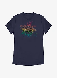 Star Wars The Mandalorian Celestial Sun Child Womens T-Shirt