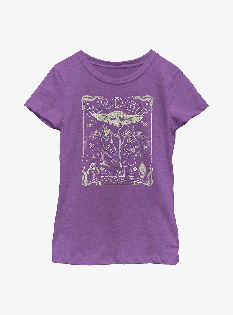 Star Wars The Mandalorian Starry Child Youth Girls T-Shirt
