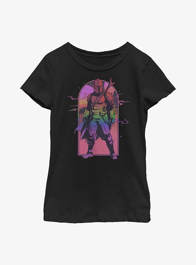 Star Wars The Mandalorian Sunset Spectacular Youth Girls T-Shirt