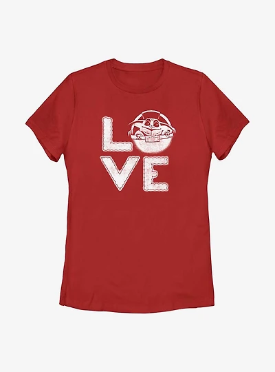 Star Wars The Mandalorian Love Child Womens T-Shirt