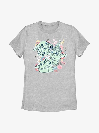 Star Wars The Mandalorian Spring Chibi Child Womens T-Shirt