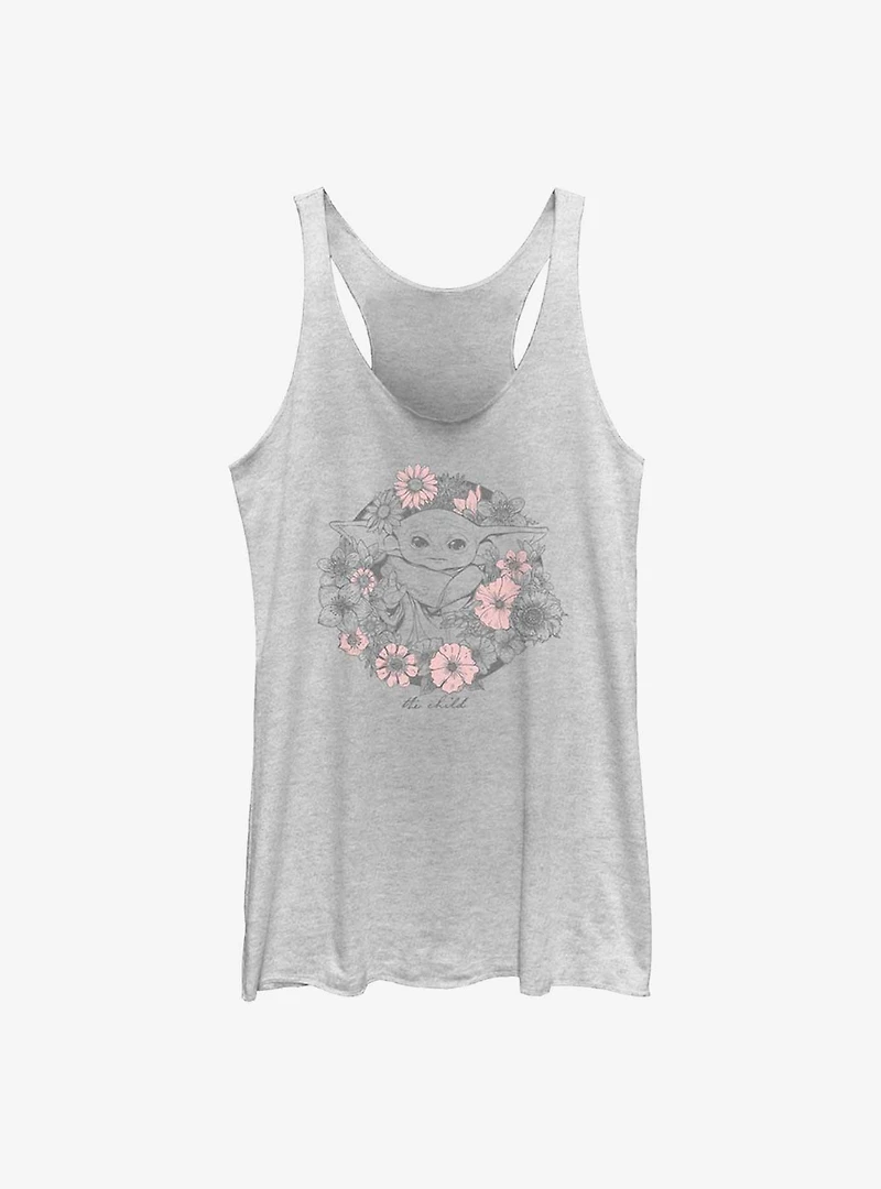 Star Wars The Mandalorian Child Floral Womens Tank Top