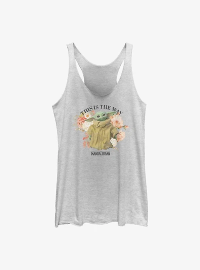 Star Wars The Mandalorian Floral Child Womens Tank Top