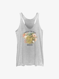 Star Wars The Mandalorian Floral Child Womens Tank Top