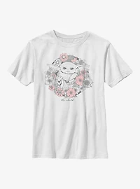 Star Wars The Mandalorian Child Floral Youth T-Shirt