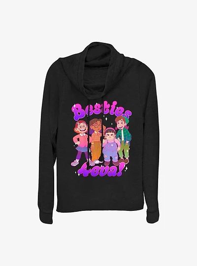 Disney Pixar Turning Red Besties 4 Eva Cowl Neck Long-Sleeve Top