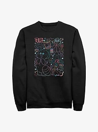 Disney Pixar Turning Red Neon Doodle Sweatshirt