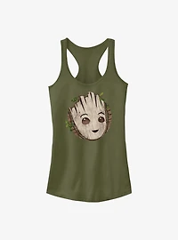 Marvel Guardians of the Galaxy Groot Head Girls Tank