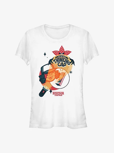 Stranger Things Dustin Thinking Cap Girls T-Shirt