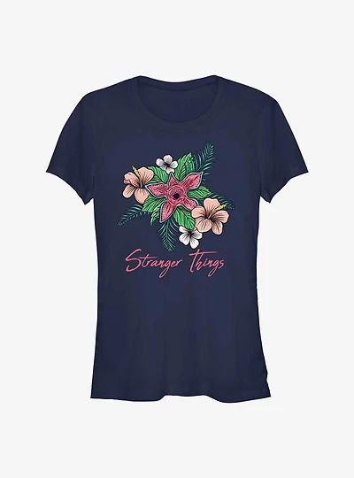 Stranger Things Floral Girls T-Shirt