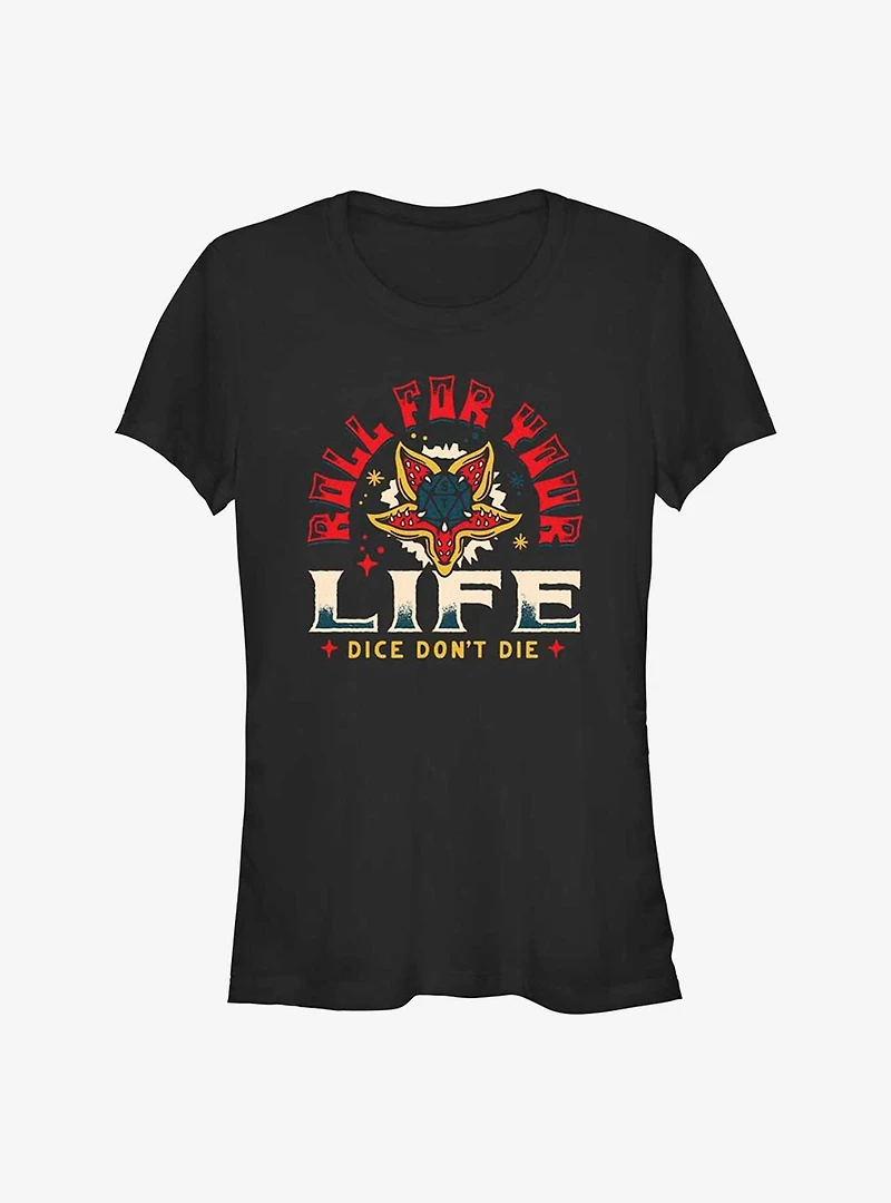 Stranger Things Roll For Your Life Girls T-Shirt