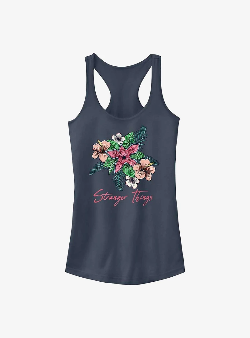 Stranger Things Floral Girls Tank Top