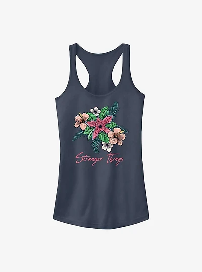 Stranger Things Floral Girls Tank Top