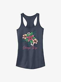 Stranger Things Floral Girls Tank Top