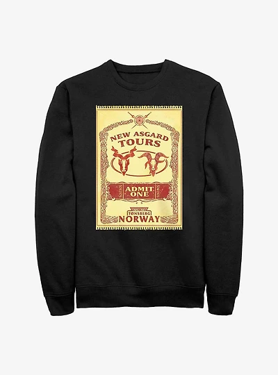 Marvel Thor: Love And Thunder New Asgard Tours Poster Sweatshirt
