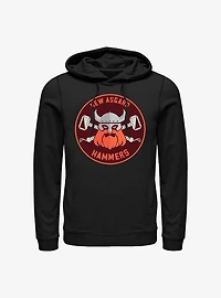 Marvel Thor: Love And Thunder New Asgard Hammers Badge Hoodie